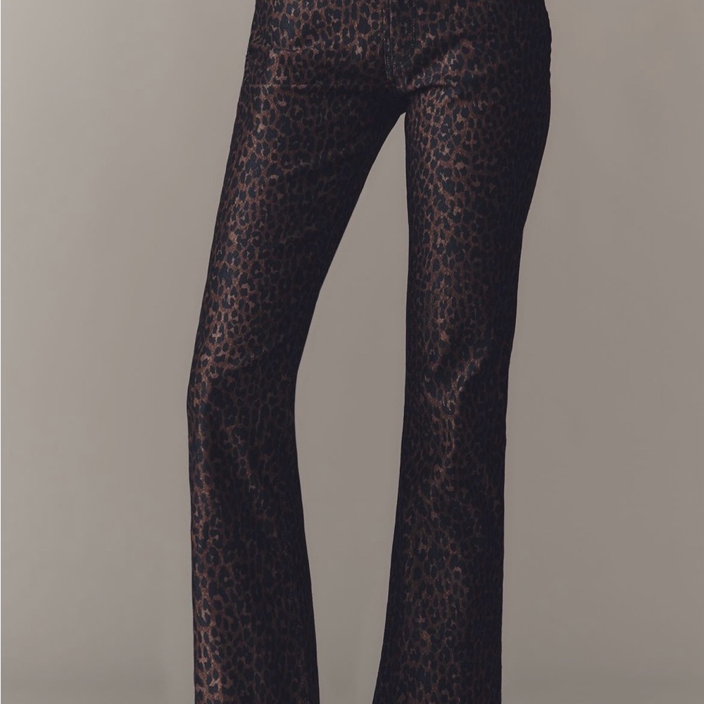 NWT Anthropologie Pilcro High Rise Animal Leopard Print Flare Jeans